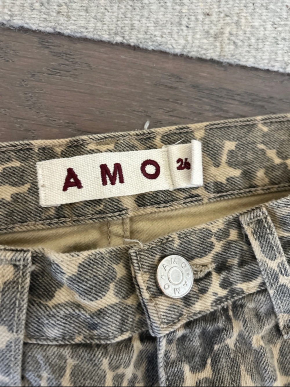 AMO Leopard-Print Straight Leg Jeans - Picture 2 of 4